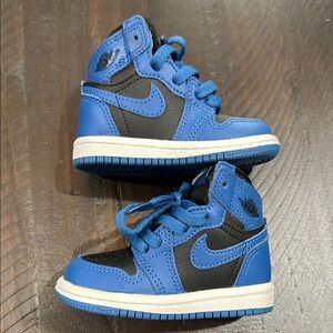 Jordan 1 kids size 4C. Good condition. Blue and black.
